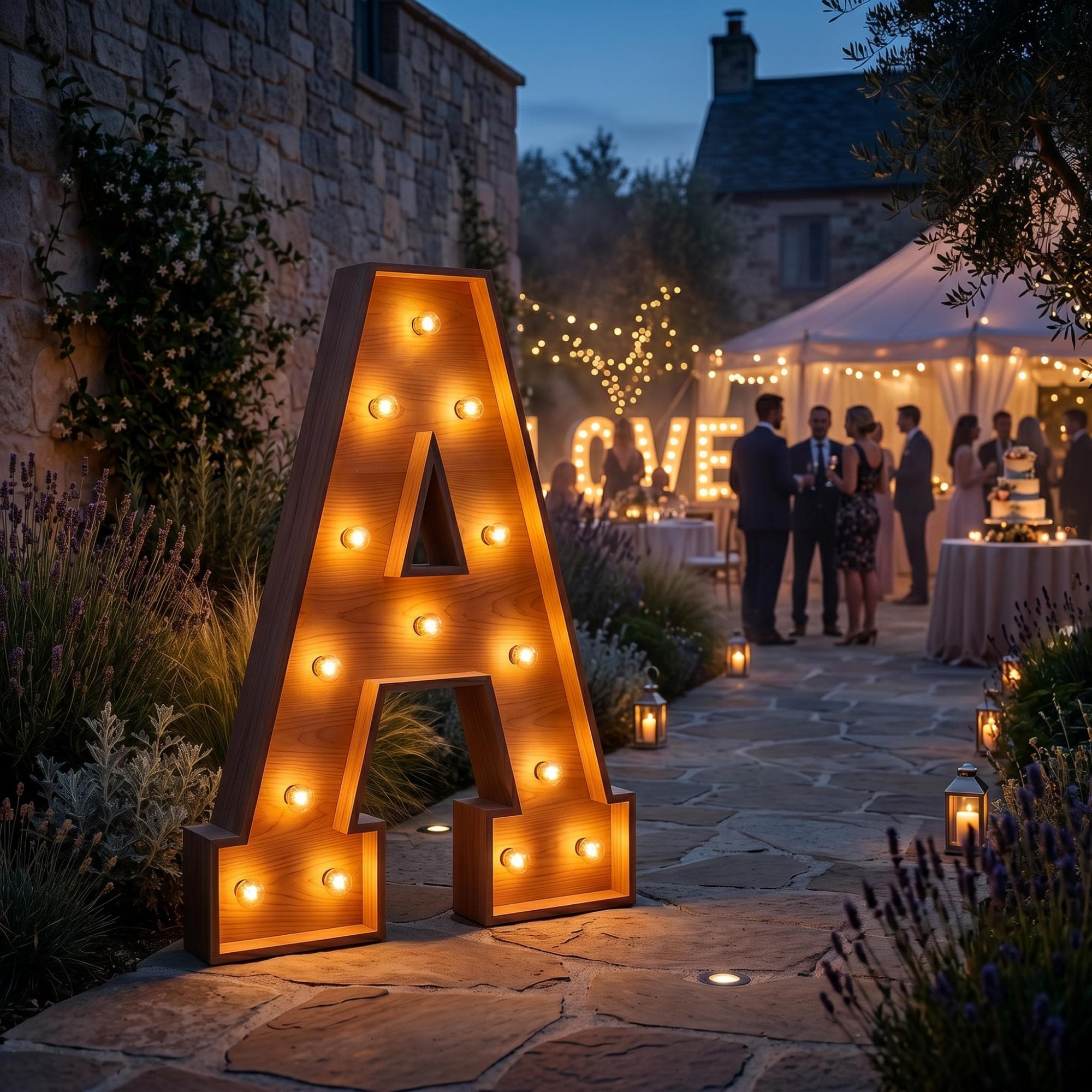 4ft Marquee Letter A Template PDF | Diy Giant Light Up Letter Plans | Wooden Marquee Sign with Lights | Svg, Dxf, Pdf Blueprint - view 4