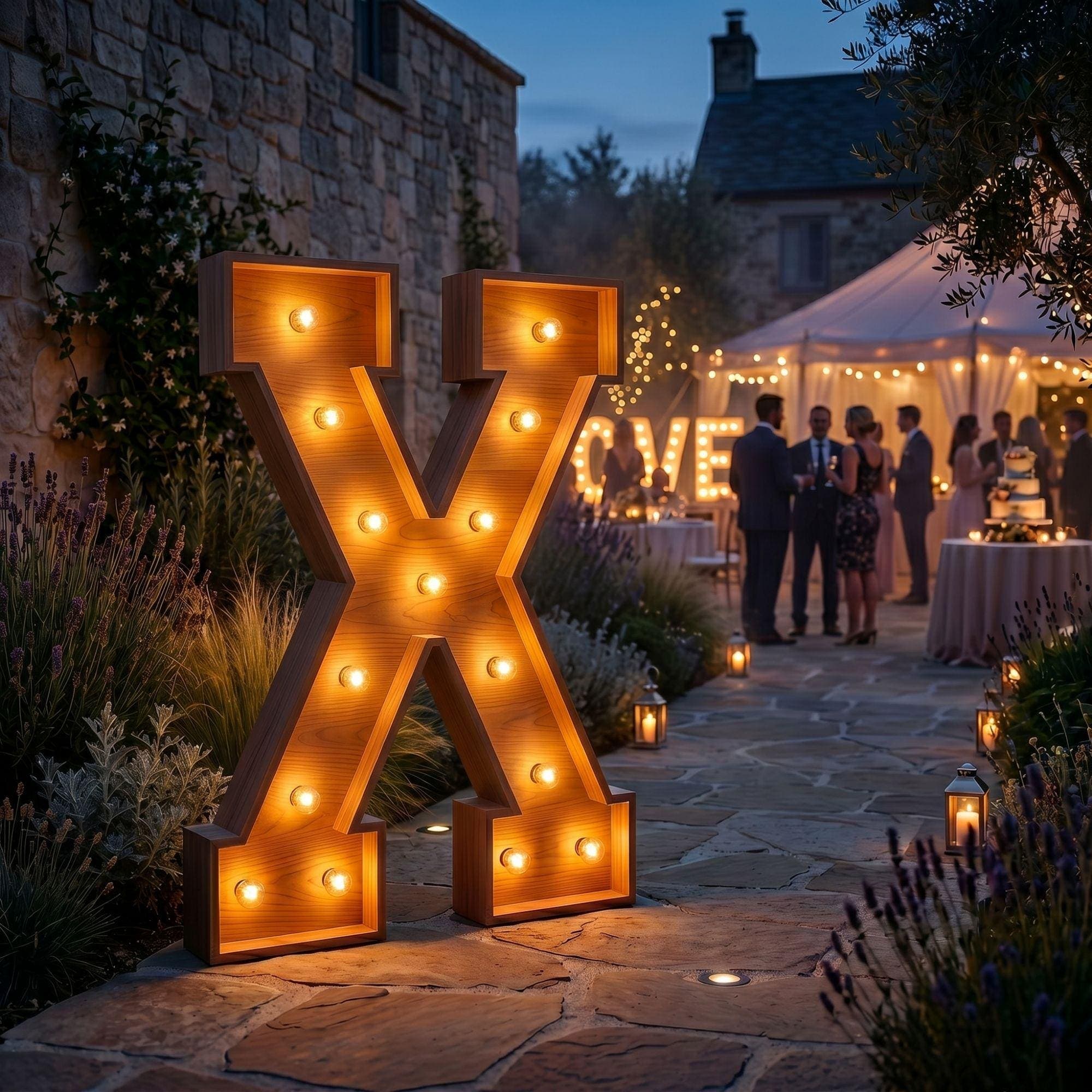 4ft Marquee Letter X Template PDF | Diy Giant Light Up Letter Svg, Dxf, Pdf Blueprint - view 4