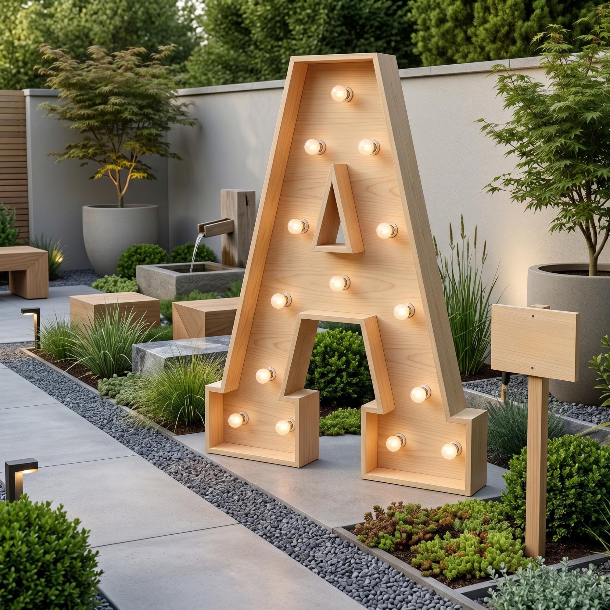 4ft Marquee Letter A Template PDF | Diy Giant Light Up Letter Plans | Wooden Marquee Sign with Lights | Svg, Dxf, Pdf Blueprint - view 7