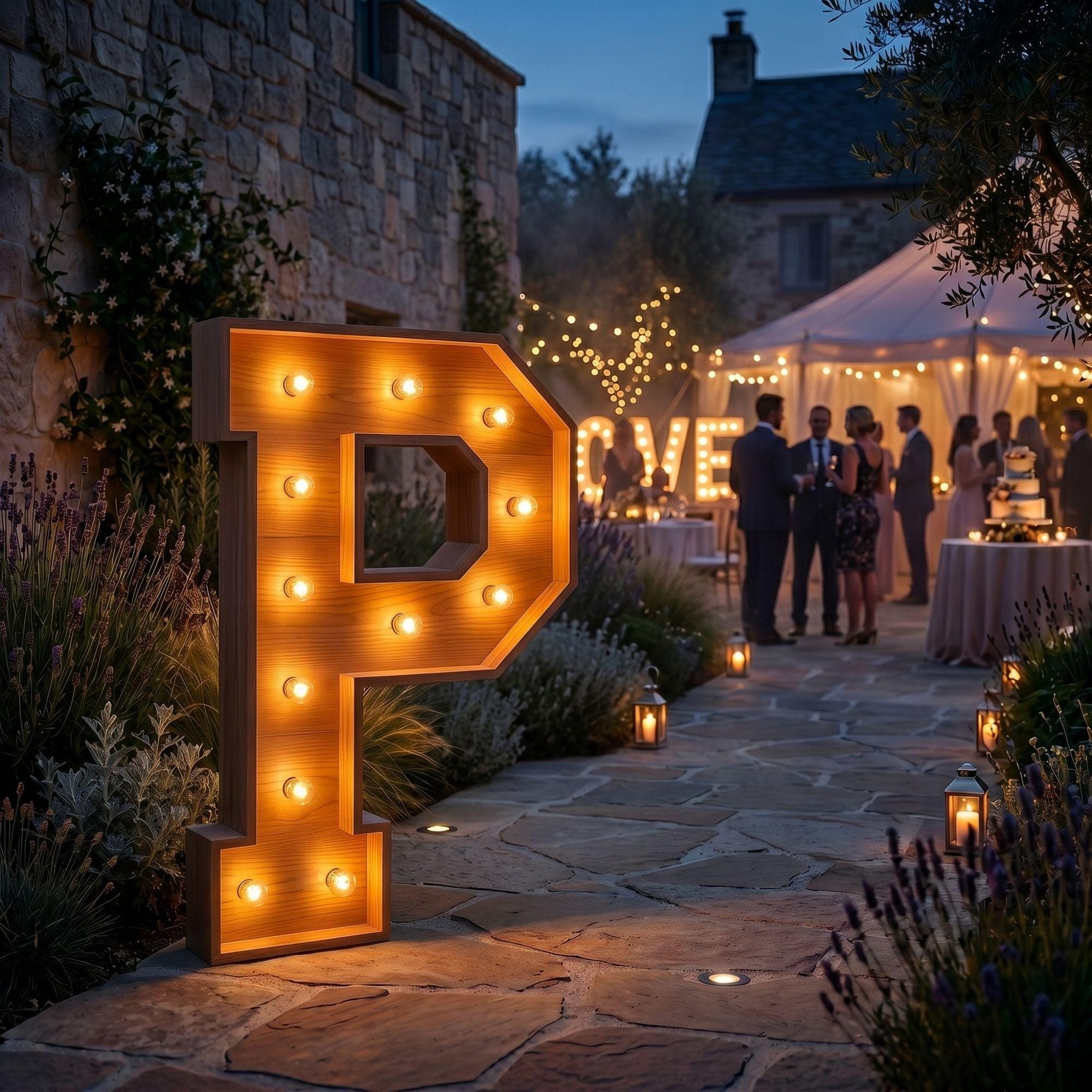 4ft Marquee Letter P Template PDF | Diy Giant Light Up Letter Svg, Dxf, Pdf Blueprint - view 4