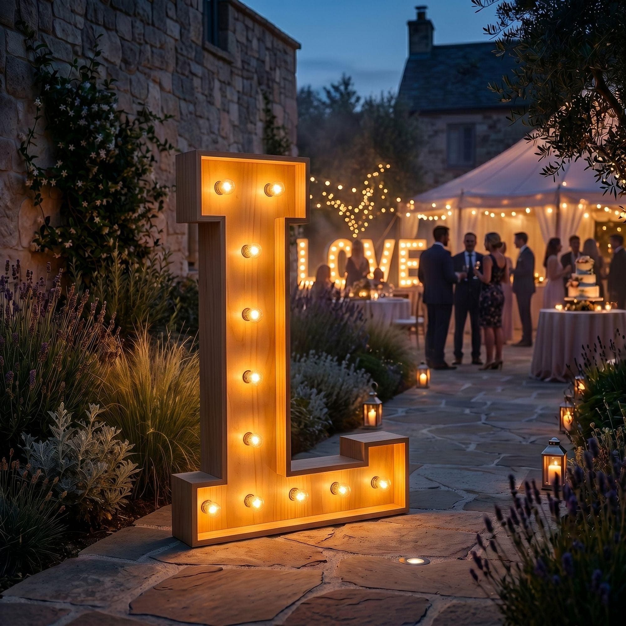 4ft Marquee Letter L Template PDF | Diy Giant Light Up Letter Svg, Dxf, Pdf Blueprint - view 4