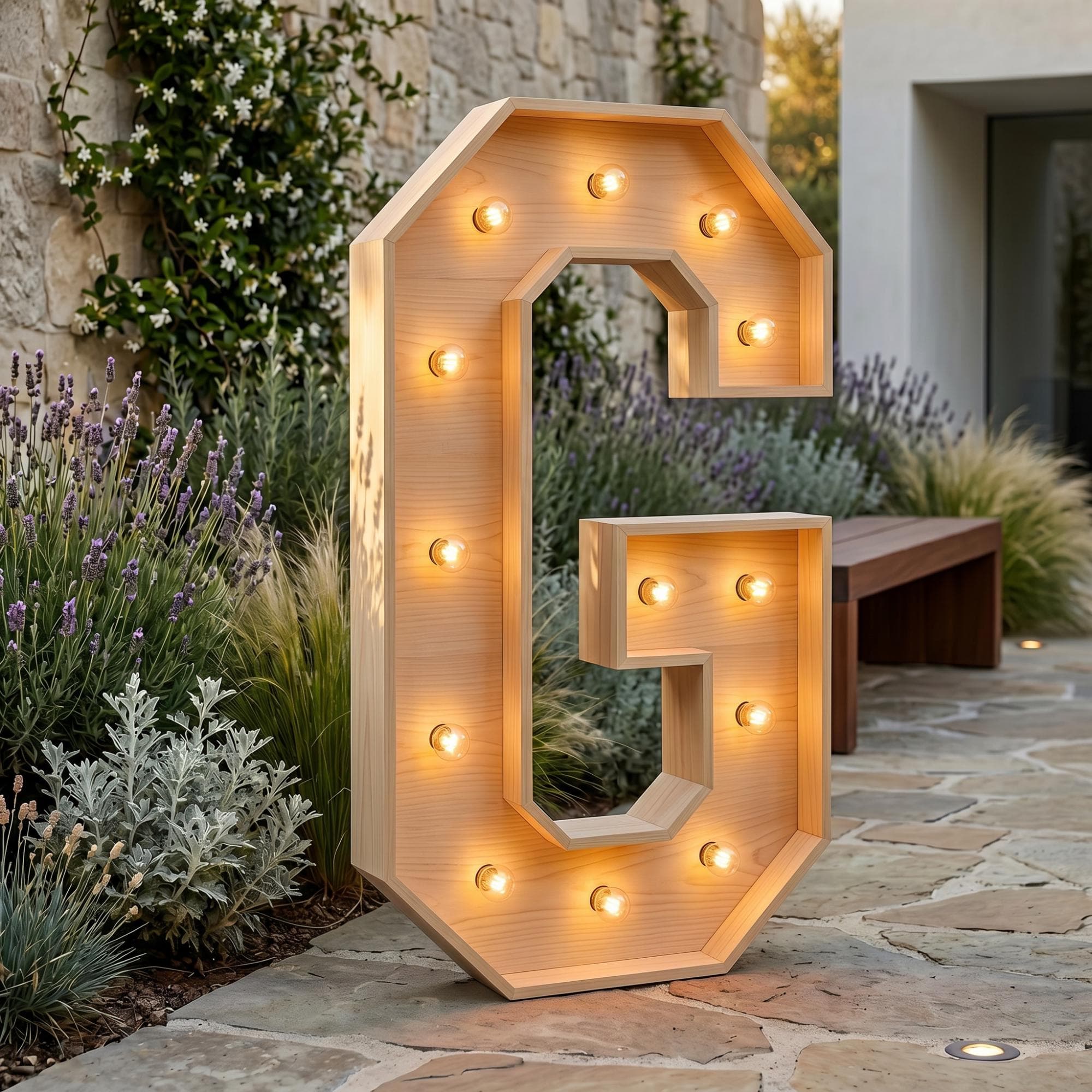 4ft Marquee Letter "G" Template PDF | Diy Giant Light Up Letter Svg, Dxf, Pdf Blueprint - view 3