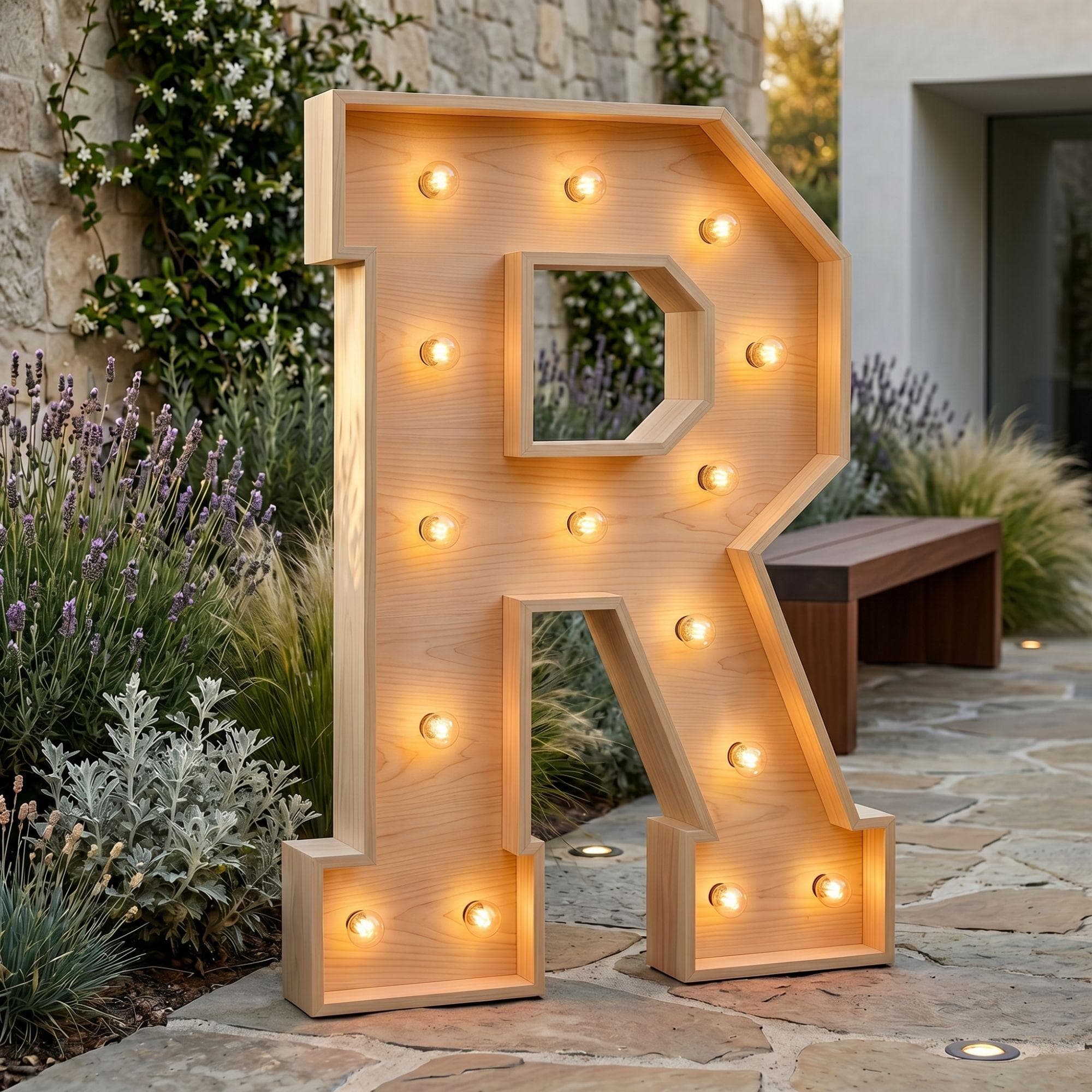DIY Marquee Light Up Letter R 4ft Plan