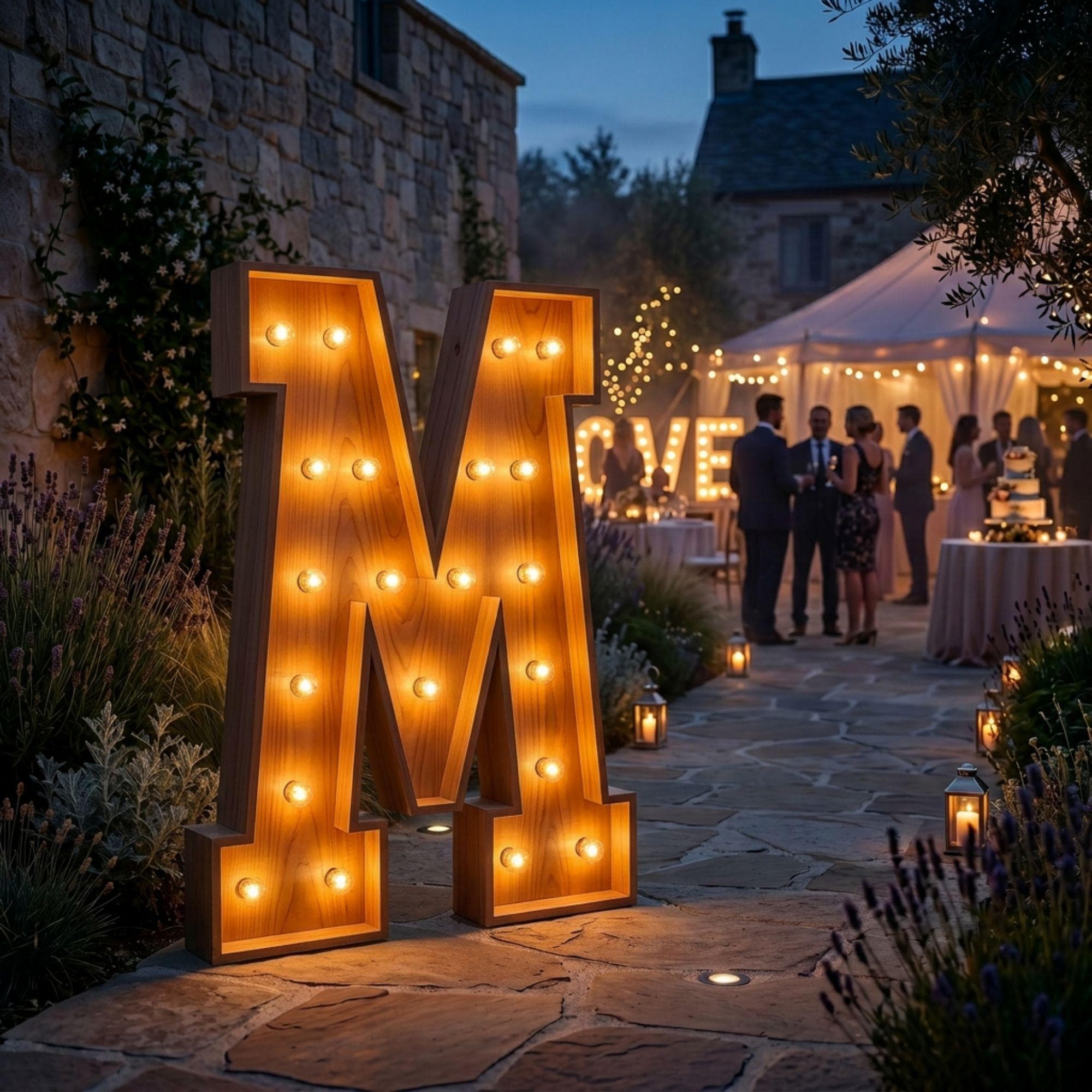 4ft Marquee Letter M Template PDF | Diy Giant Light Up Letter Svg, Dxf, Pdf Blueprint - view 4