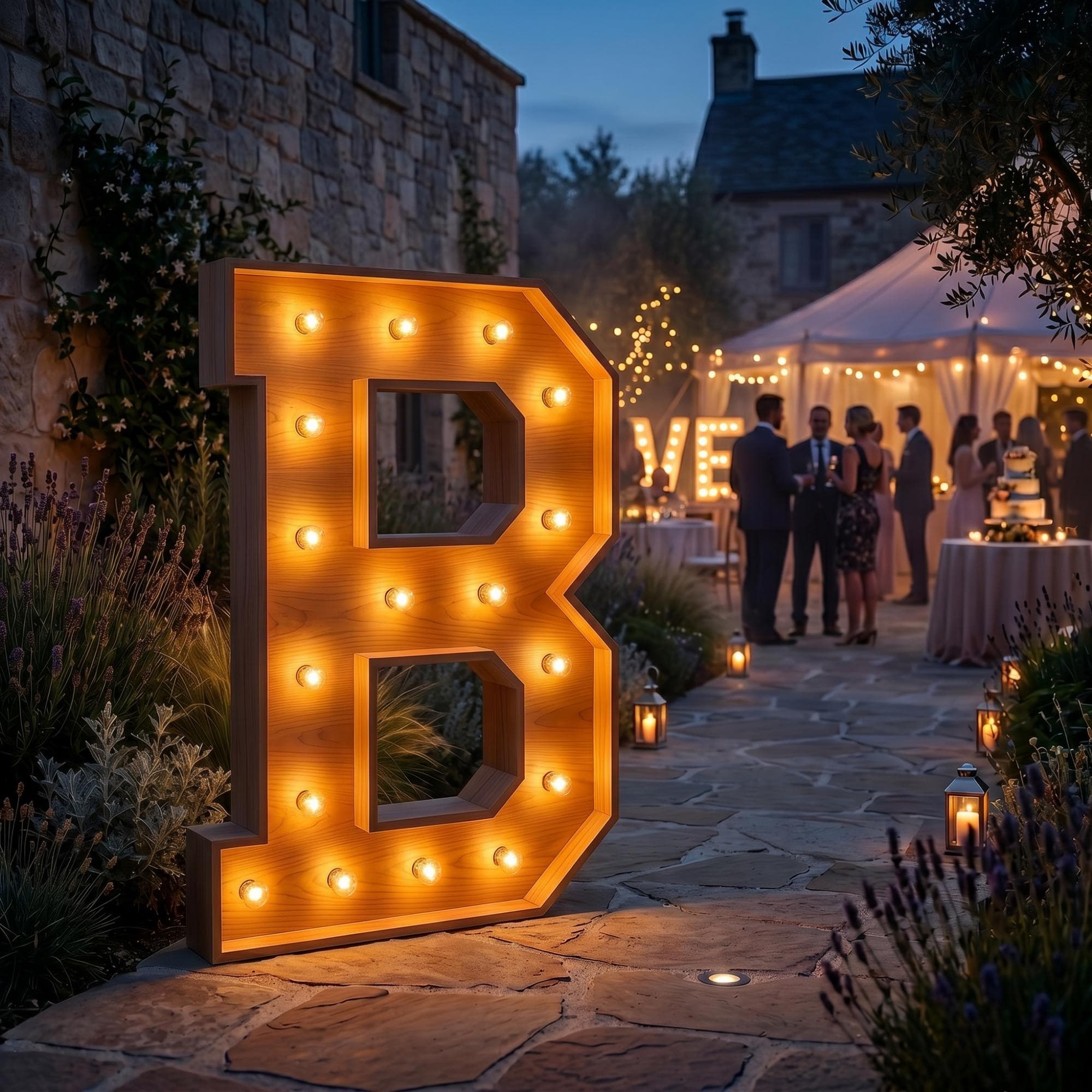 4ft Marquee Letter B Template PDF | Diy Giant Light Up Letter Svg, Dxf, Pdf Blueprint - view 2
