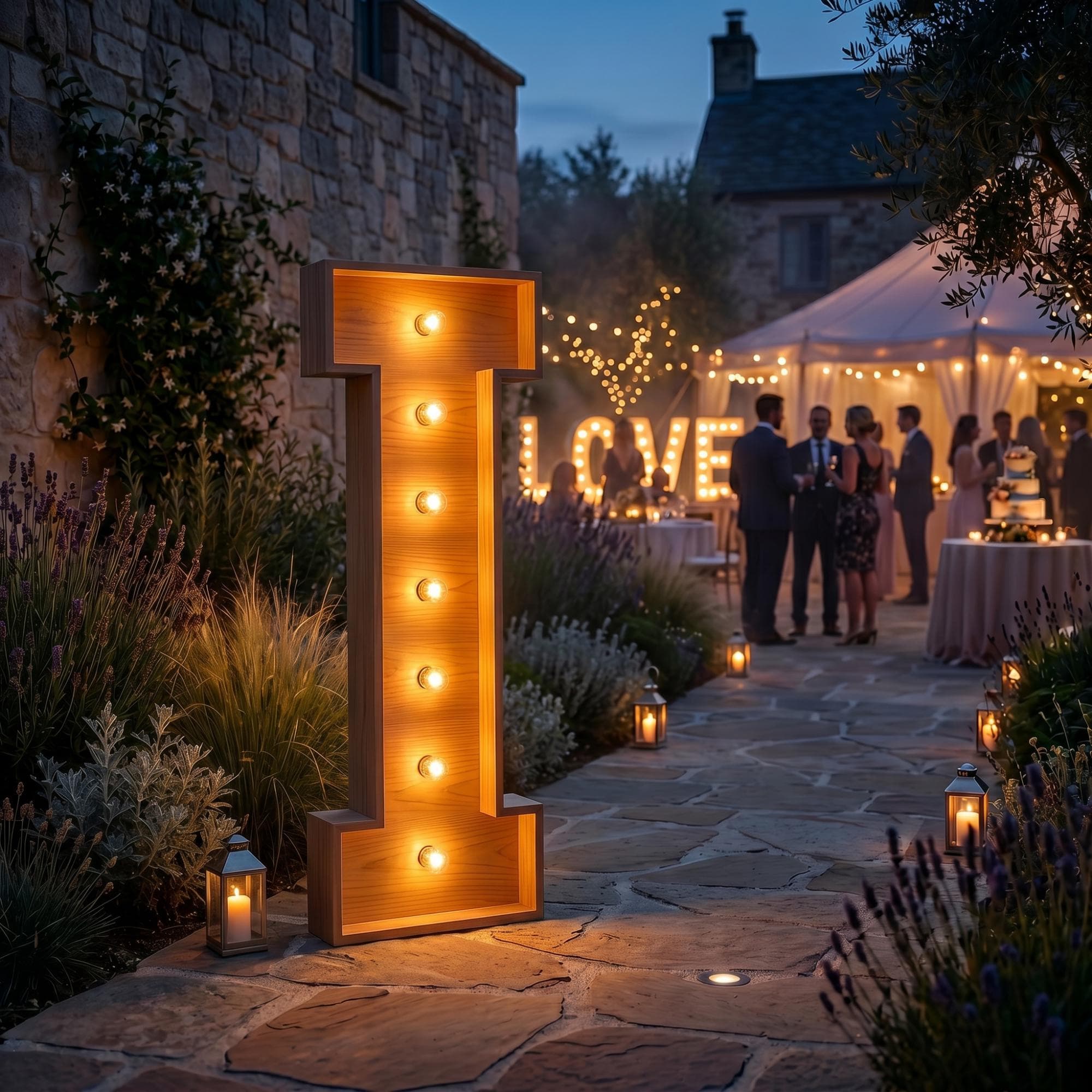 4ft Marquee Letter "I" Template PDF | Diy Giant Light Up Letter Svg, Dxf, Pdf Blueprint - view 4