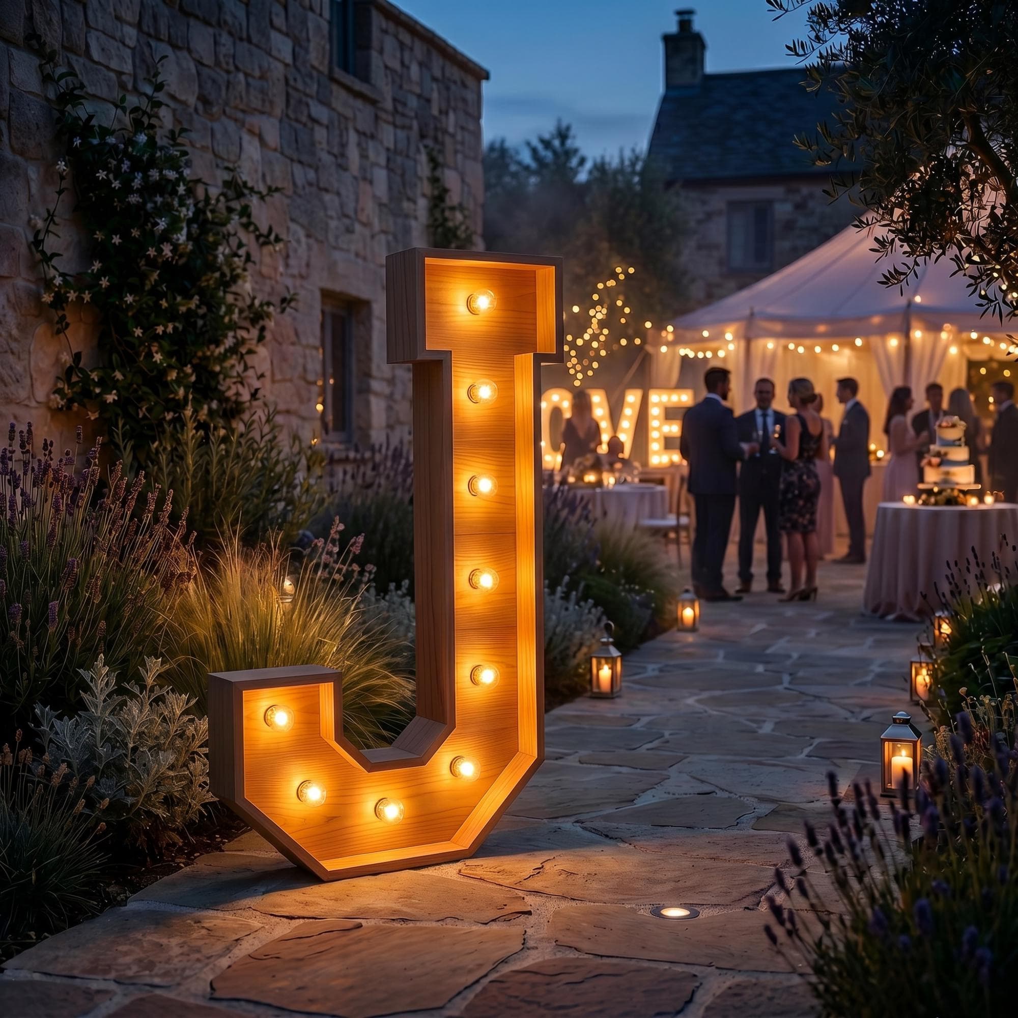 4ft Marquee Letter "J" Template PDF | Diy Giant Light Up Letter Svg, Dxf, Pdf Blueprint - view 4