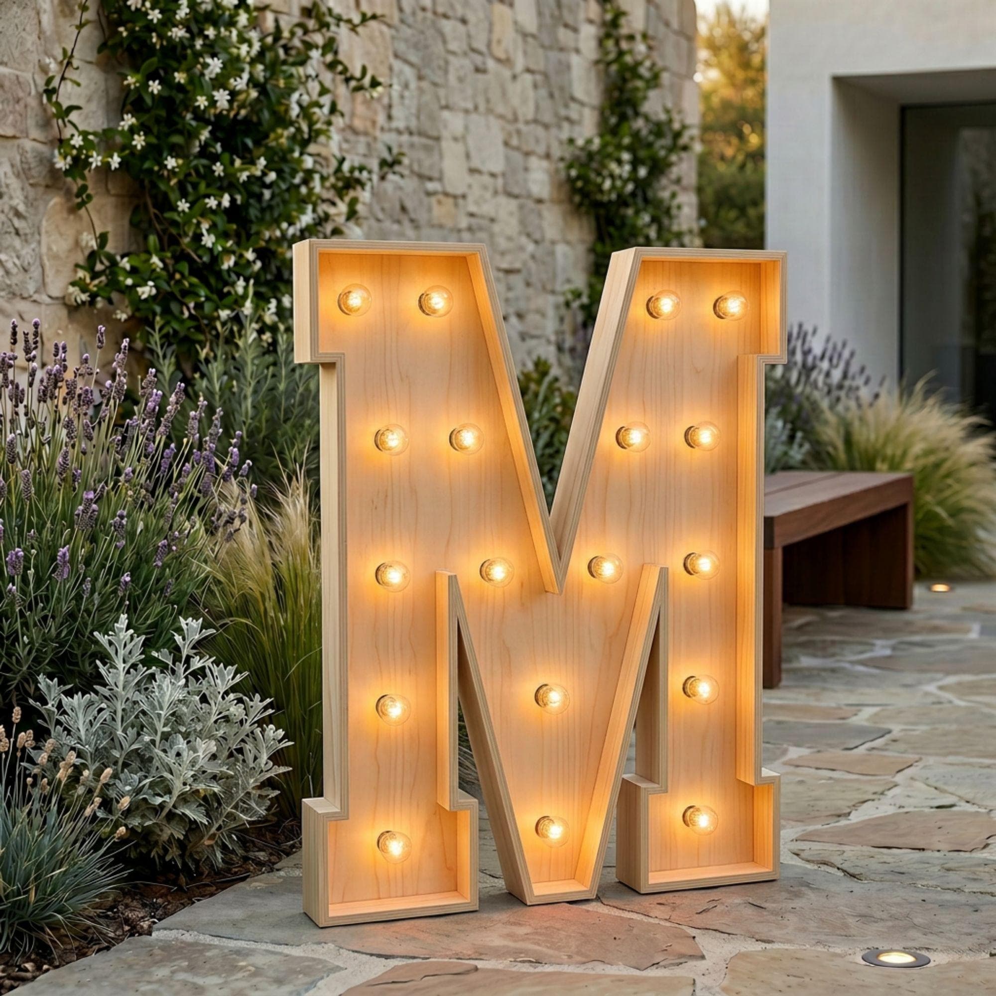 DIY Marquee Light Up Letter M 4ft Plan