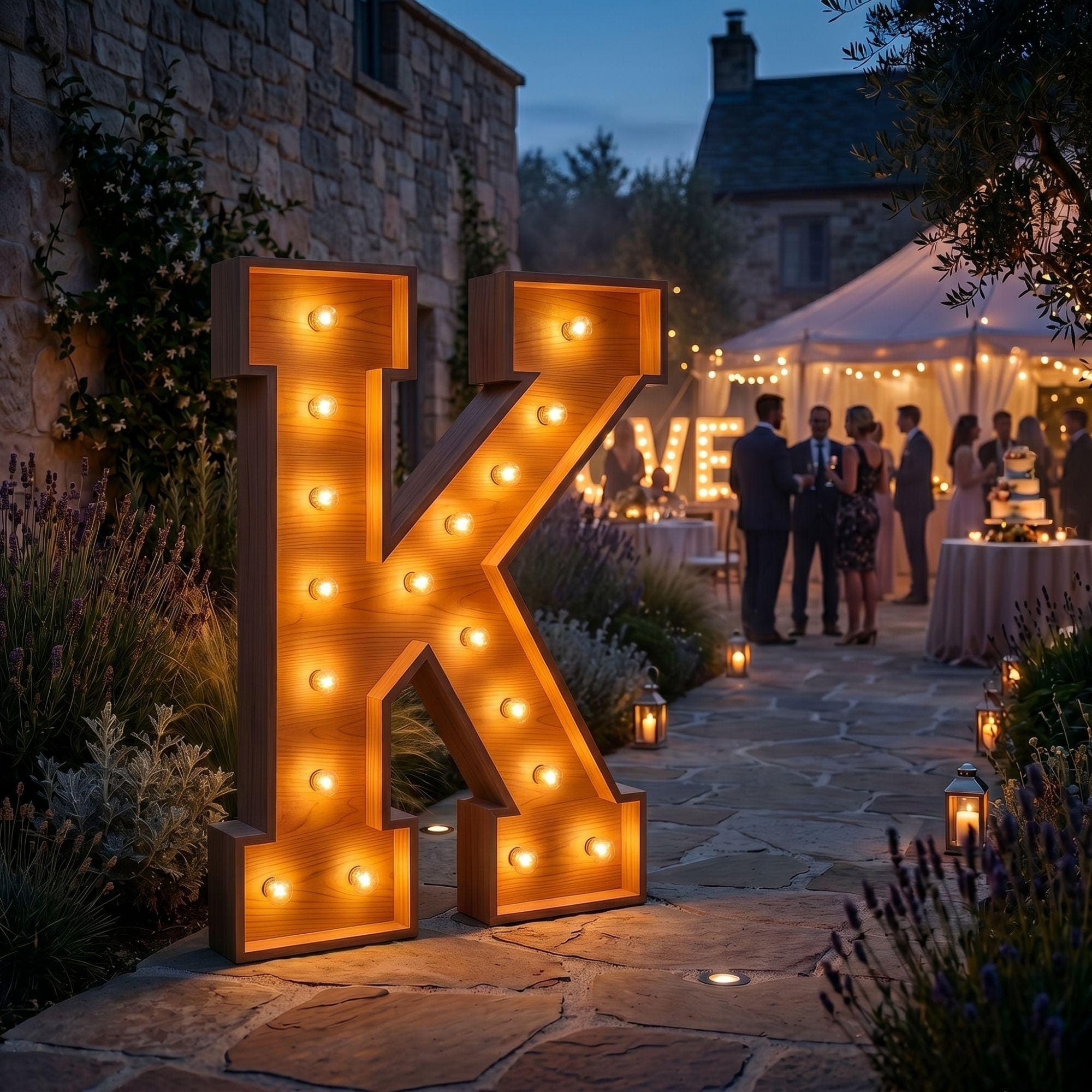 4ft Marquee Letter K Template PDF | Diy Giant Light Up Letter Svg, Dxf, Pdf Blueprint - view 2