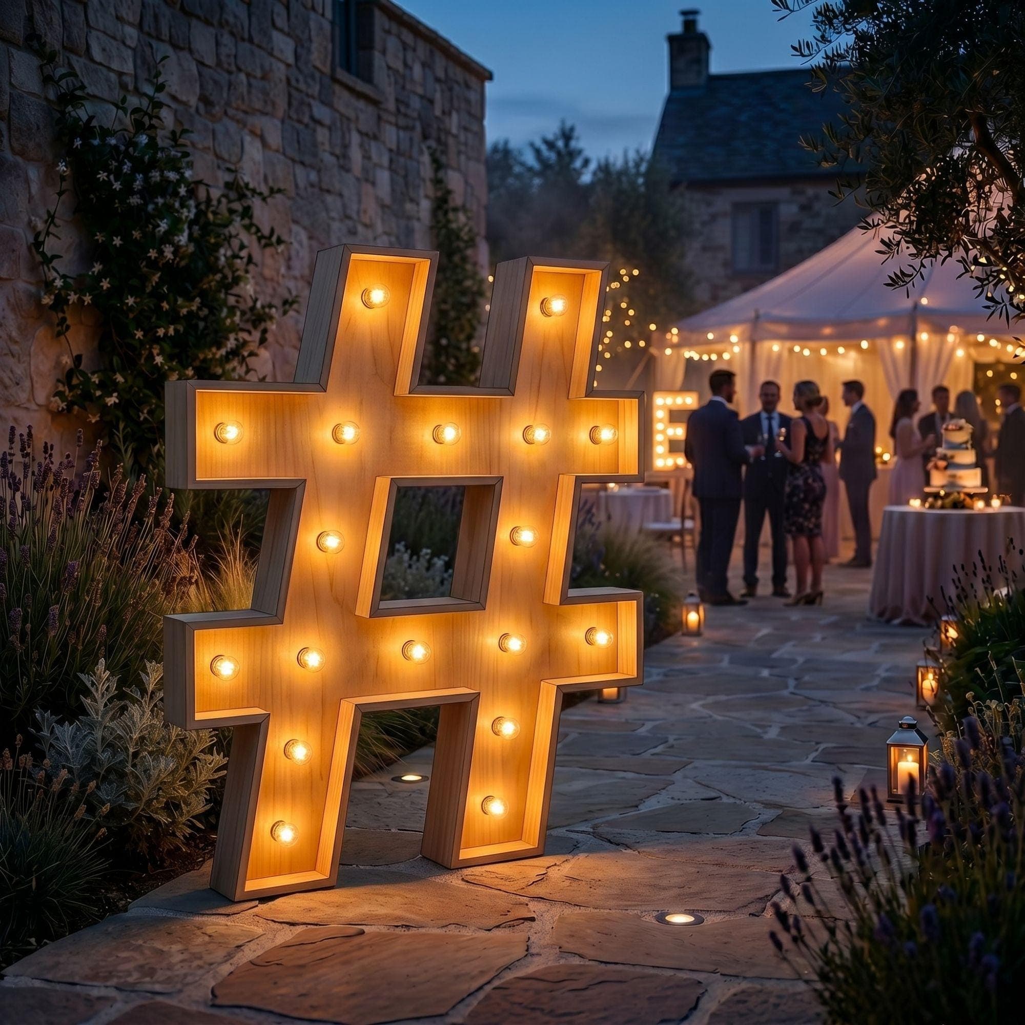 4ft Marquee Letter # Template PDF | Diy Giant Light Up Letter Svg, Dxf, Pdf Blueprint - view 2