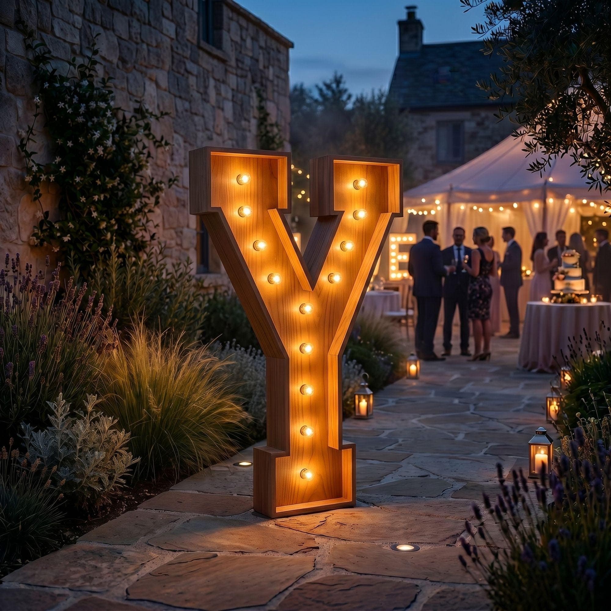 4ft Marquee Letter Y Template PDF | Diy Giant Light Up Letter Svg, Dxf, Pdf Blueprint - view 4