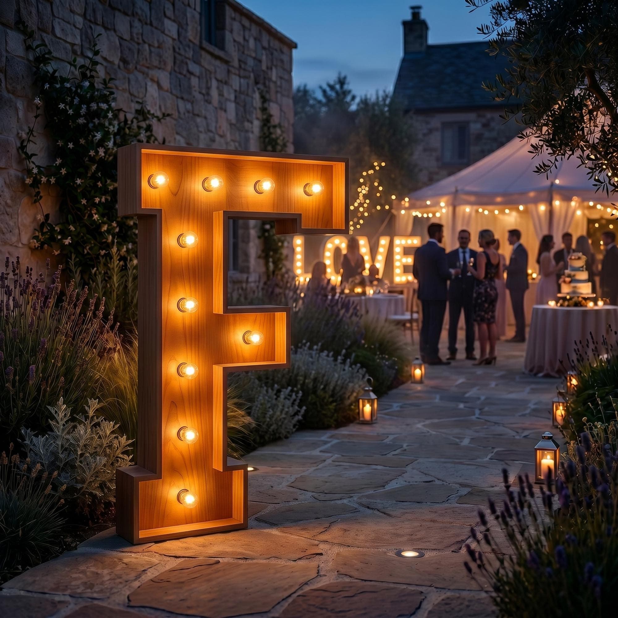 4ft Marquee Letter F Template PDF | Diy Giant Light Up Letter Svg, Dxf, Pdf Blueprint - view 3