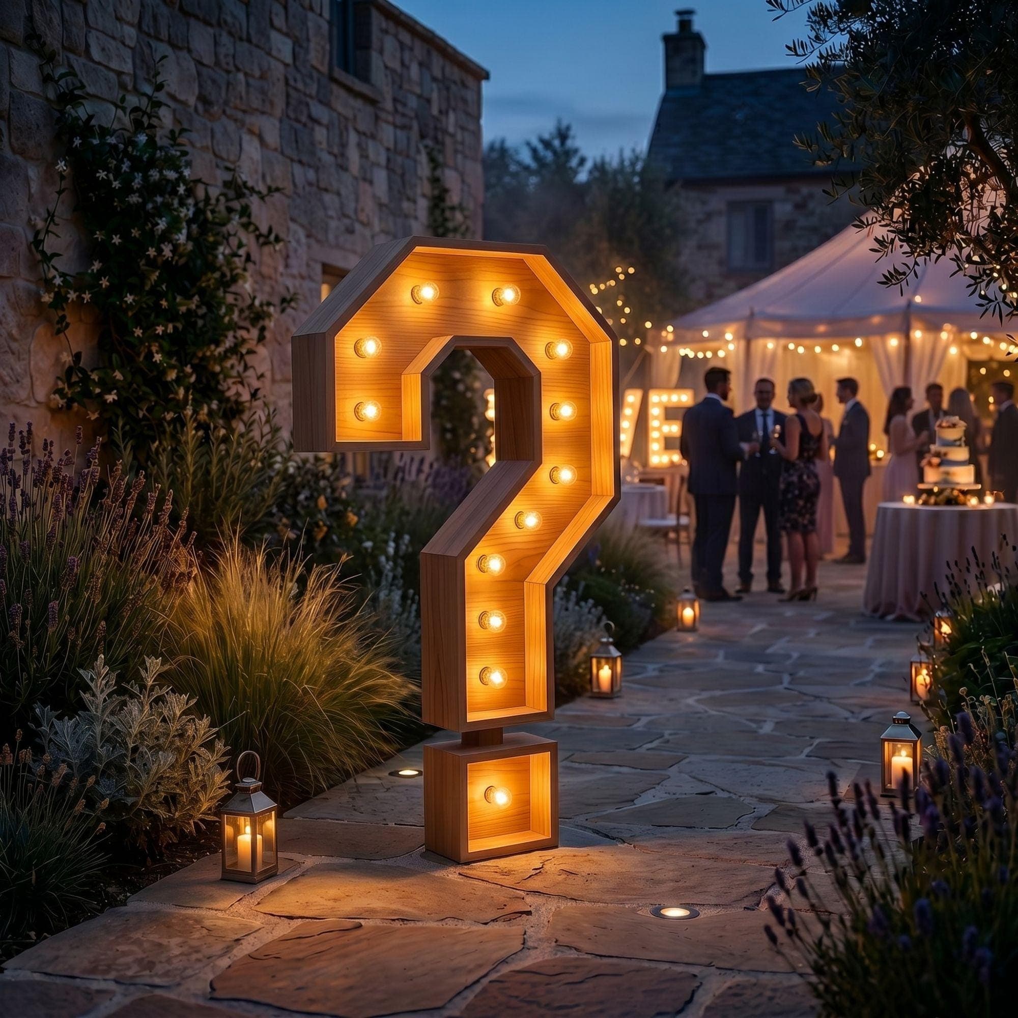 4ft Marquee Letter '?' Template PDF | Diy Giant Light Up Letter Svg, Dxf, Pdf Blueprint - view 2