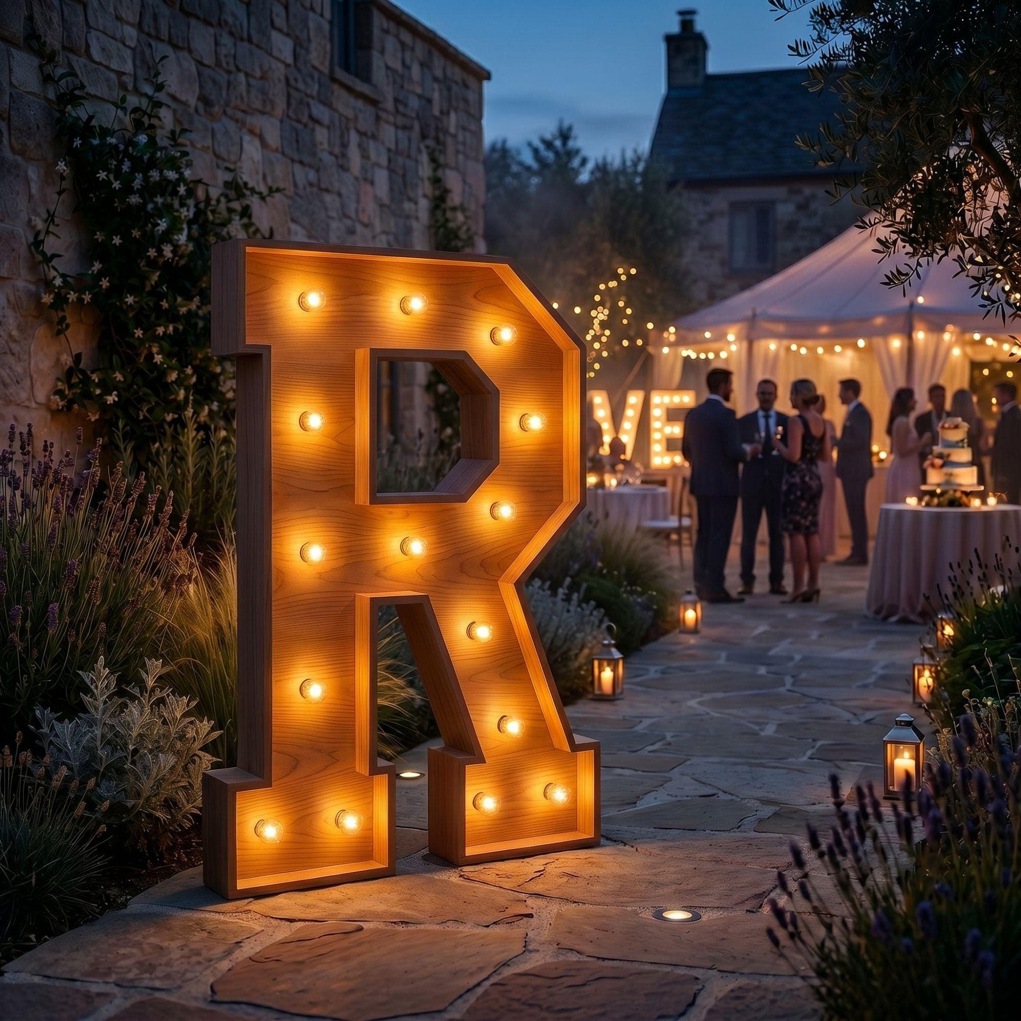 4ft Marquee Letter R Template PDF | Diy Giant Light Up Letter Svg, Dxf, Pdf Blueprint - view 4